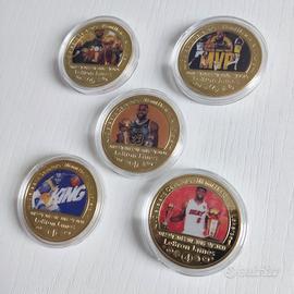 LeBron James 5 Medaglie A Moneta 40 Mm Tipo Oncia 