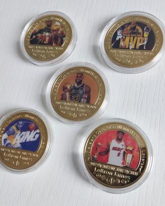 LeBron James 5 Medaglie A Moneta 40 Mm Tipo Oncia 