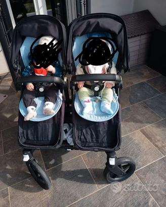 Passeggino trio gemellare Bugaboo donkey