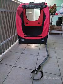 Rimorchio bici per cani taglia media mai usato