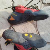 Scarpe arrampicata testa rossa