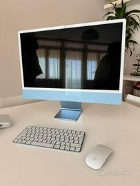 IMac blu con display Retina 4,5K da 24’’