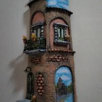 Tegola decorata a mano 