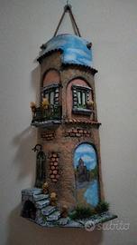 Tegola decorata a mano 