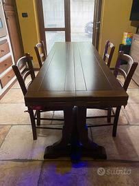 Tavolo a libro in legno