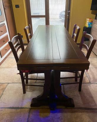 Tavolo a libro in legno