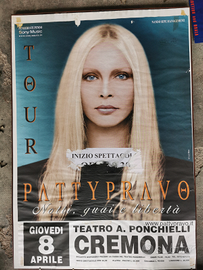Poster Locandina Originale Patty Pravo Tour 1999