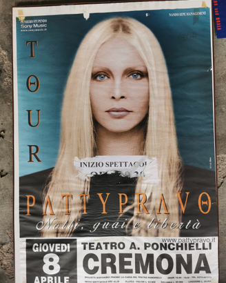 Poster Locandina Originale Patty Pravo Tour 1999