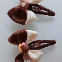 Clips capelli Bosco & Miele NUOVE panna e cioccola