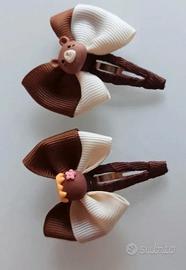 Clips capelli Bosco & Miele NUOVE panna e cioccola