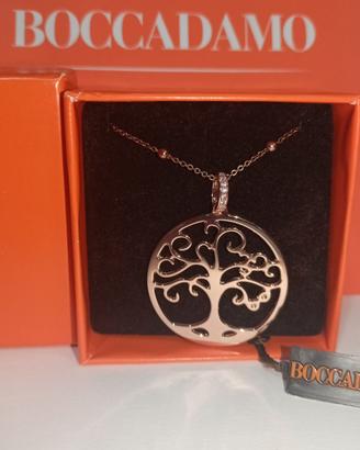 Collana rosata con ciondolo albero della vita e zi