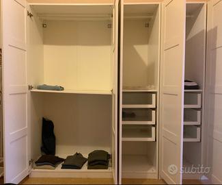 Armadio IKEA Pax bianco 6 ante accessoriato 