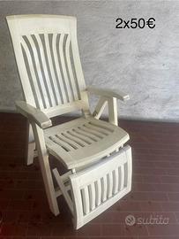 Sedie da giardino allungabili