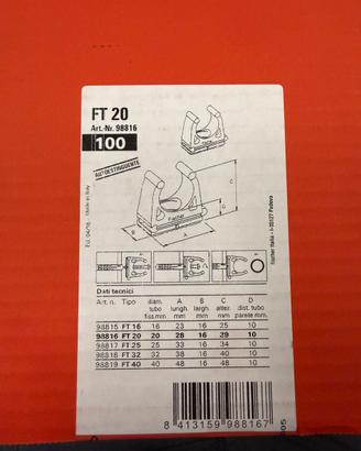 Fischer Fixings clip fissatubo