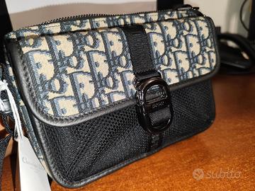Dior Pouch H27E pour homme jacquard Dior Oblique