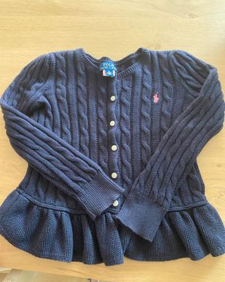 Cardigan POLO RALPH LAUREN Blu Navy - Tag 6 anni