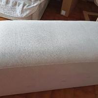 Pouf rettangolare bianco