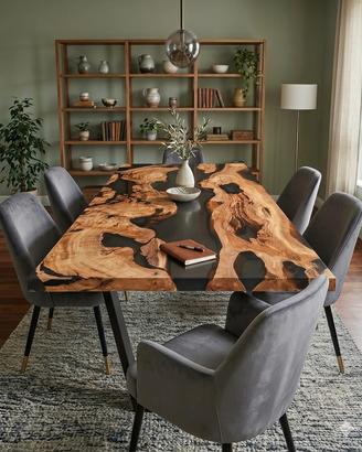 🌿 Tavoli in legno e resina 