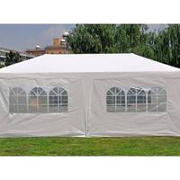 Gazebo per feste  3x6 metri, bianco con pareti