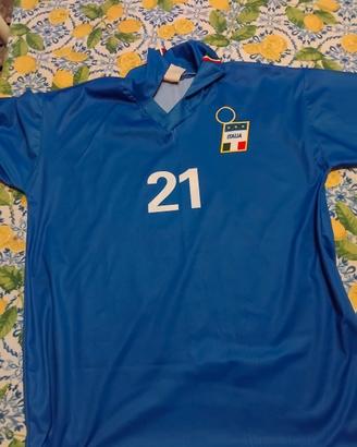 Kit Italia 2002 VIERI 21 Maglia + Sciarpa