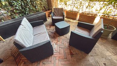 Salottino da giardino Vesuvio con cuscini