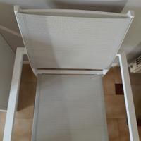 Sedia con braccioli in alluminio e tessuto 