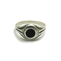Anello mignolo argento925 laccatura nera misura 11