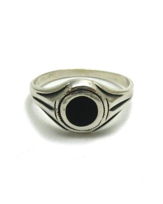 Anello mignolo argento925 laccatura nera misura 11