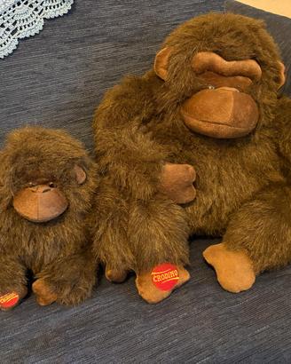 Coppia peluche Gorilla originale Crodino collezion