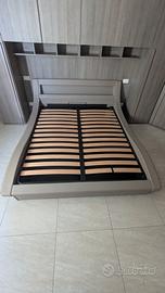 Letto matrimoniale contenitore con rete