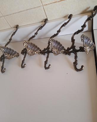 appendiabiti vintage in ottone massiccio 