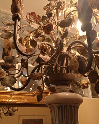 lampadario e due applique di Capodimonte anni  '70