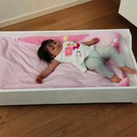 Letto rosso macchina 120*60 cm  bimbo Montessori