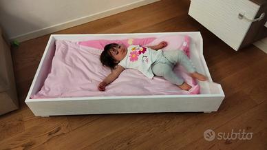 Letto rosso macchina 120*60 cm  bimbo Montessori