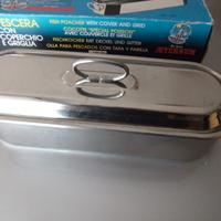 Pescera con coperchio e griglia in acciaio