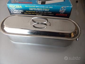 Pescera con coperchio e griglia in acciaio