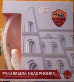 AS ROMA CUFFIA BLUETOOTH ORIGINALE CON MICROFONO