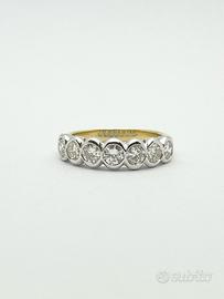 Anello oro18kt diamanti naturali