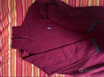 Maglione rosso zip