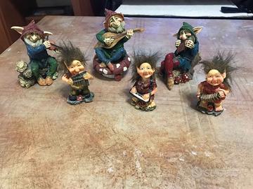 Statuette ceramica orchestra folletti