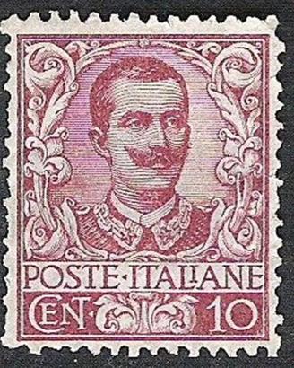 REGNO n. 71 - 10c. carminio - Nuovo s.g. Centrato