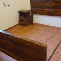 Antico letto in ferro(latta) dipinto effetto legno