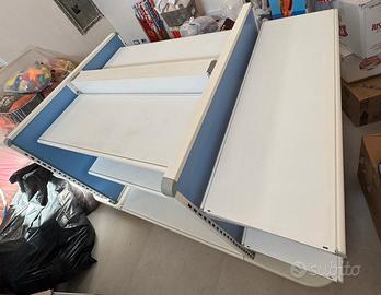 Gondola modulare con struttura e mensole metallo