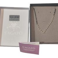 Collana in Acciaio e Perle S'Agapõ