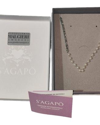 Collana in Acciaio e Perle S'Agapõ