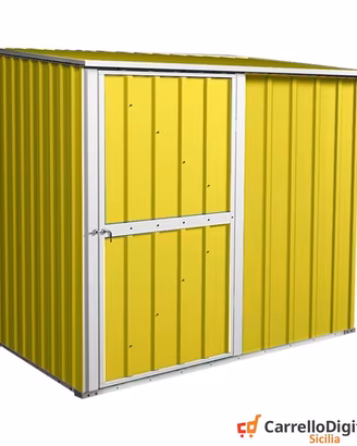 Box casetta giardino in Acciaio 174x100cm giallo