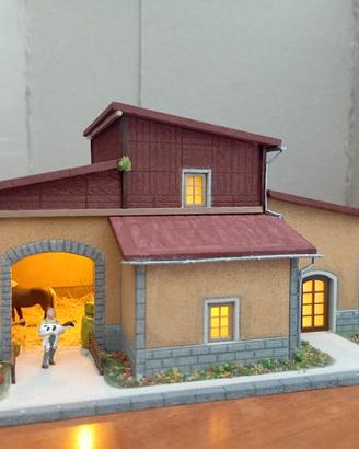 Casale/fattoria scala 1:87 per plastico ferroviari