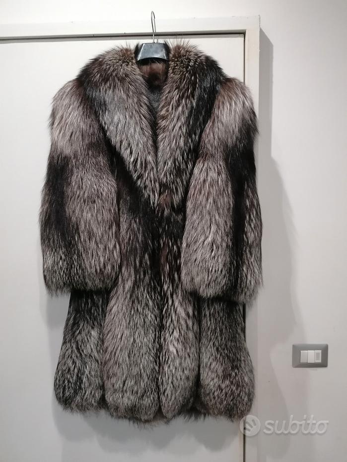 Stola in pelliccia di volpe argentata double face 63' (160 cm) Saga