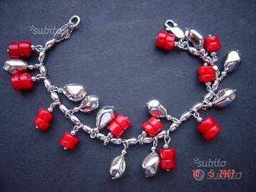 Bracciale donna SHINE' in argento e corallo