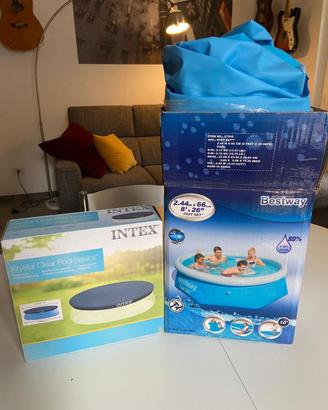 Piscina rotonda Bestway e telo di copertura